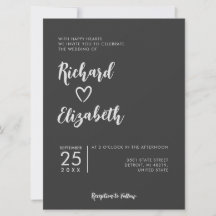 Minimale Typografie Clean Modern Dark Wedding