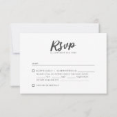 Minimale Typografie Clean Modern Wedding RSVP Kaartje (Voorkant)