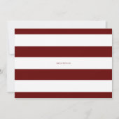 Minimale Typografie Donkere Rode Foto Save The Date (Achterkant)