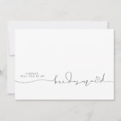 Minimale Typografie Editable Colors Bridesmaid (Voorkant)