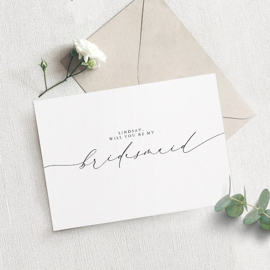 Minimale Typografie Editable Colors Bridesmaid