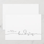 Minimale Typografie Editable Colors Bridesman (Voorkant / Achterkant)