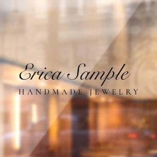Minimale Typografie Elegant Modern Jewelry Busines Raamsticker