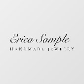 Minimale Typografie Elegant Modern Jewelry Busines Raamsticker (Vel)