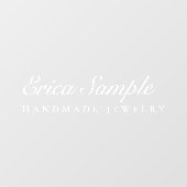Minimale Typografie Elegant Modern Jewelry Busines Raamsticker (Vel)