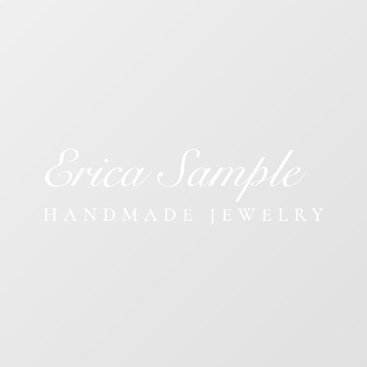 Minimale Typografie Elegant Modern Jewelry Busines Raamsticker (Vel)