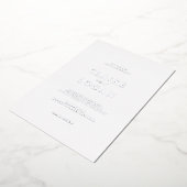 Minimale Typografie Elegant Photo White Wedding Folie Uitnodiging (Gedraaid)