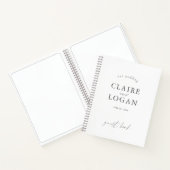 Minimale typografie Elegant Wedding Guest Book Notitieboek (Binnen)