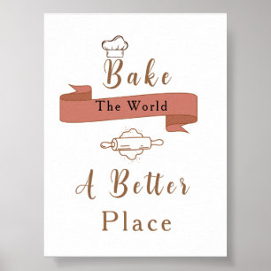 Minimale typografie Elegante wandkunstposter bak Poster