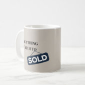 Minimale typografie esthetische makelaar koffiemok (Voorkant links)