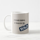 Minimale typografie esthetische makelaar koffiemok (Links)