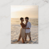 Minimale Typografie Foto QR Code Bruiloft RSVP Informatiekaartje (Achterkant)