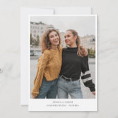 Minimale typografie foto Sla de datum QR-code op Kaart (Achterkant)