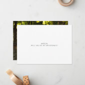 Minimale typografie Fotobriefvormig voorstel Notitiekaartje (Voorkant / Achterkant in situ)