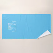 Minimale Typografie Gepersonaliseerd Pet Bath Towe Badhanddoek (Badhanddoek)