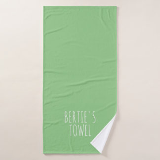 Minimale Typografie Gepersonaliseerd Pet Bath Towe Badhanddoek
