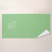 Minimale Typografie Gepersonaliseerd Pet Bath Towe Badhanddoek (Badhanddoek)