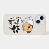 Minimale typografie grappige telefoonhoes | honden iPhone 15 case (Achterkant horizontaal)