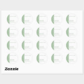 Minimale typografie groene witte gelaatcrème ronde sticker (Vel)