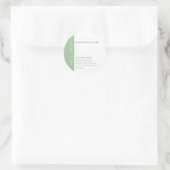 Minimale typografie groene witte gelaatcrème ronde sticker (Tas)