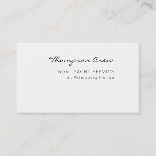 Minimale Typografie Handgeschreven Crew-naam. Naut Visitekaartje (Voorkant)