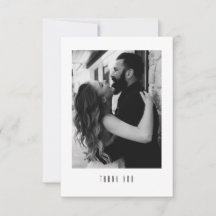 Minimale typografie Huwelijksfoto Dankjewel