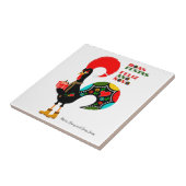 Minimale Typografie Kerstmis Portugees Groeten Tegeltje (Zijkant)