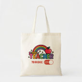 Minimale typografie Minimale Tote Tas | leraar mod (Voorkant)