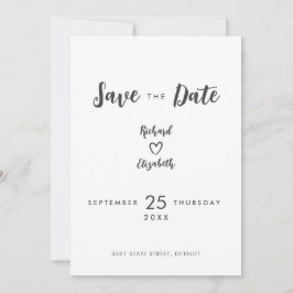 Minimale Typografie Moderne Bruiloft Save the Date