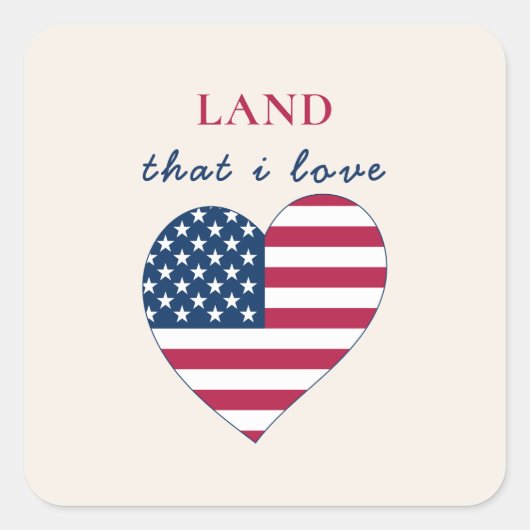 Minimale typografie moderne patriottische sticker (Voorkant)
