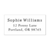 Minimale typografie Naam & Achternaam Retouradres Rubberstempel (Afrduk)