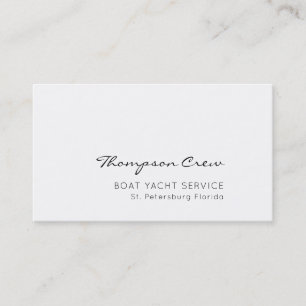Minimale typografie Nautical Sailing Crew Name Visitekaartje