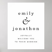 Minimale typografie om het even welke Kleur Welkom Poster (Voorkant)