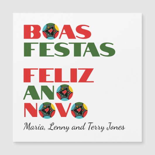 Minimale Typografie Portugees Kerstgroeten (Voorkant)