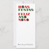 Minimale Typografie Portugees Kerstgroeten (Voorkant)
