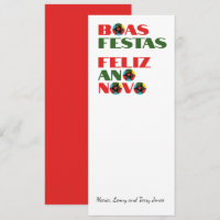 Minimale Typografie Portugees Kerstgroeten