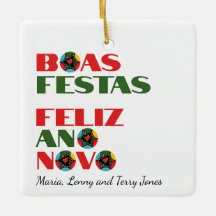 Minimale Typografie Portugees Kerstgroeten