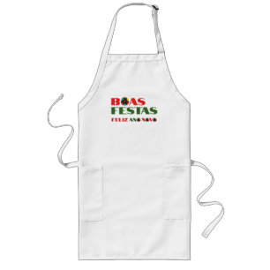 Minimale Typografie Portugese Kerstmode Lang Schort