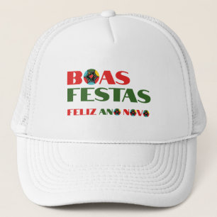 Minimale Typografie Portugese Kerstmode Trucker Pet