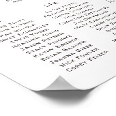 Minimale typografie | Poster voor bruiloft met taf (Hoek)