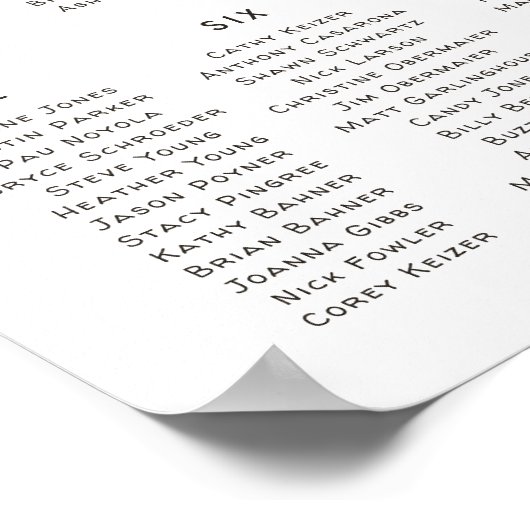 Minimale typografie | Poster voor bruiloft met taf (Hoek)