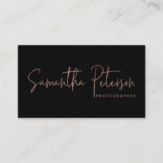 Minimale typografie premade logo visitekaartje (Voorkant)