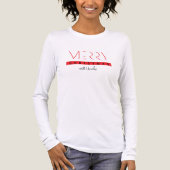 Minimale typografie Prettig kerstfeest  Tri-Blend Shirt (Voorkant volledig)