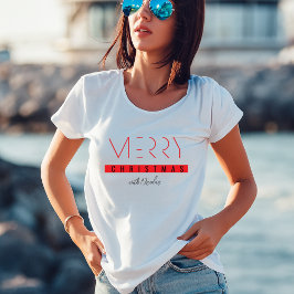 Minimale typografie Prettig kerstfeest  Tri-Blend Shirt