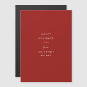 Minimale typografie | Red Corporate Holiday Card (Voorkant / Achterkant)