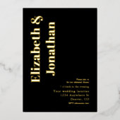 Minimale Typografie-repetitie Dinner Folie Uitnodiging (Voorkant)