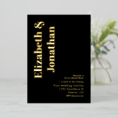 Minimale Typografie-repetitie Dinner Folie Uitnodiging (Staand Voorkant)