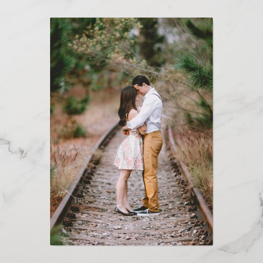 Minimale Typografie-repetitie Dinner Folie Uitnodiging (Achterkant)