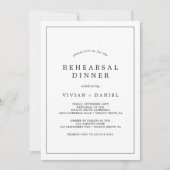 Minimale Typografie-repetitie Dinner Kaart (Voorkant)