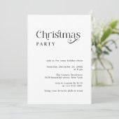 Minimale Typografie Retro Kerstfeest Kaart (Staand voorkant)